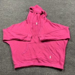 Free People FP Movement Hoodie Womens Medium M Sweatshirt Pockets Stretch Logo